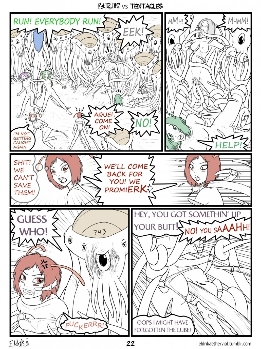 Fairies vs Tentacles. Prologue porn comic picture 23