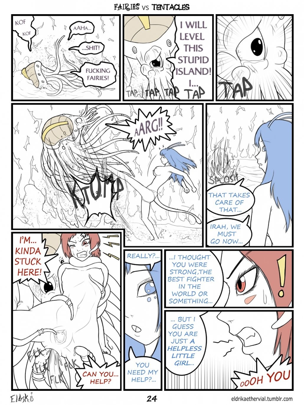 Fairies vs Tentacles. Prologue porn comic picture 25