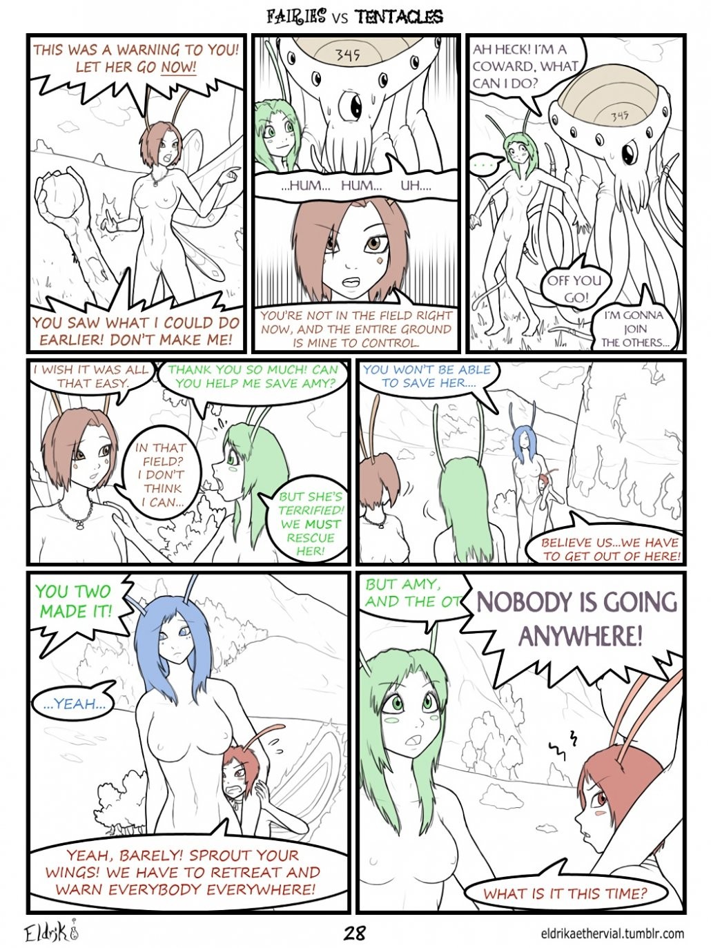 Fairies vs Tentacles. Prologue porn comic picture 29