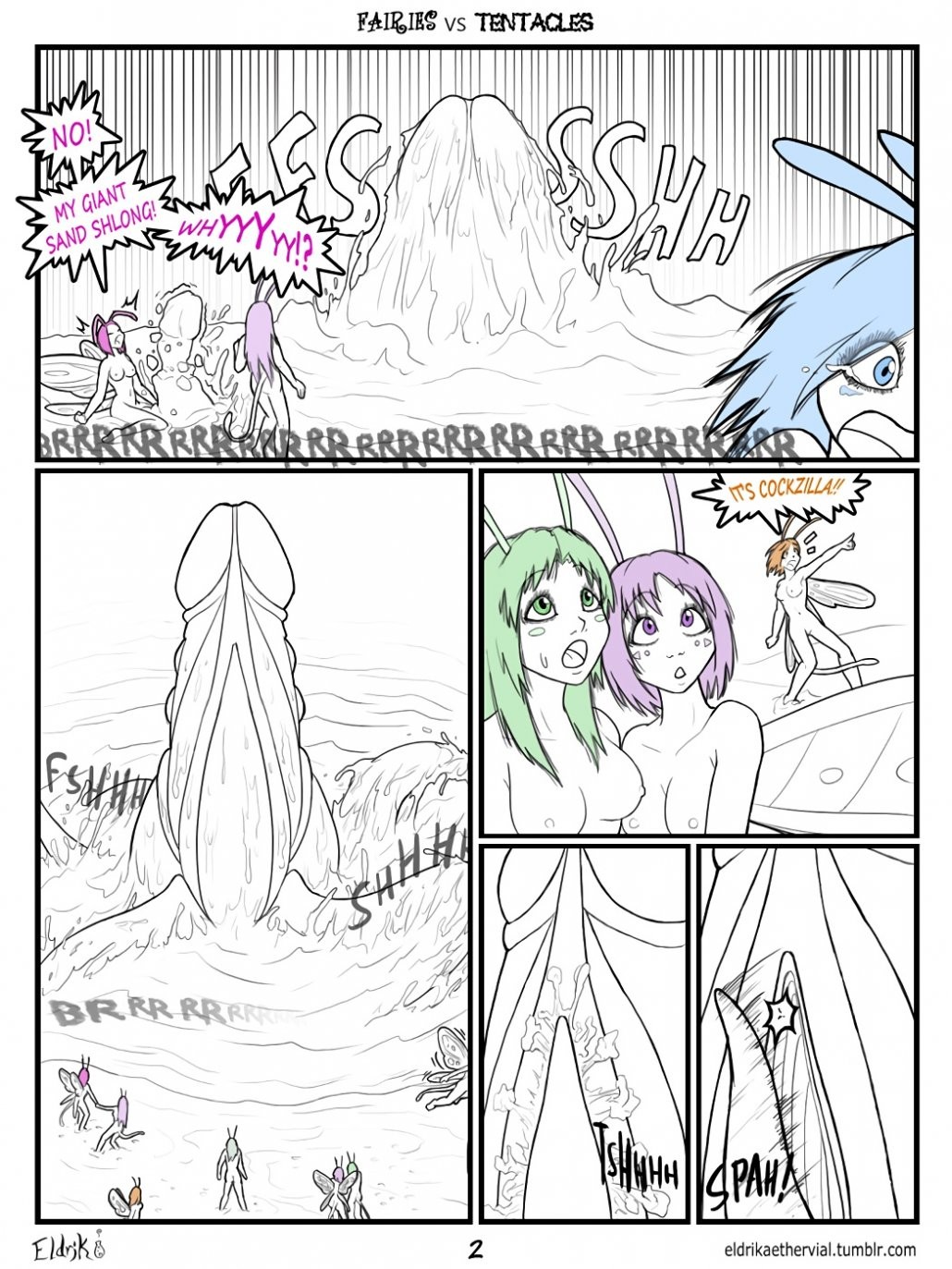 Fairies vs Tentacles. Prologue porn comic picture 3