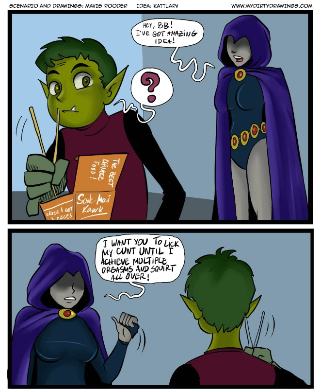 Halloween with BB and Raven porn comic picture 1