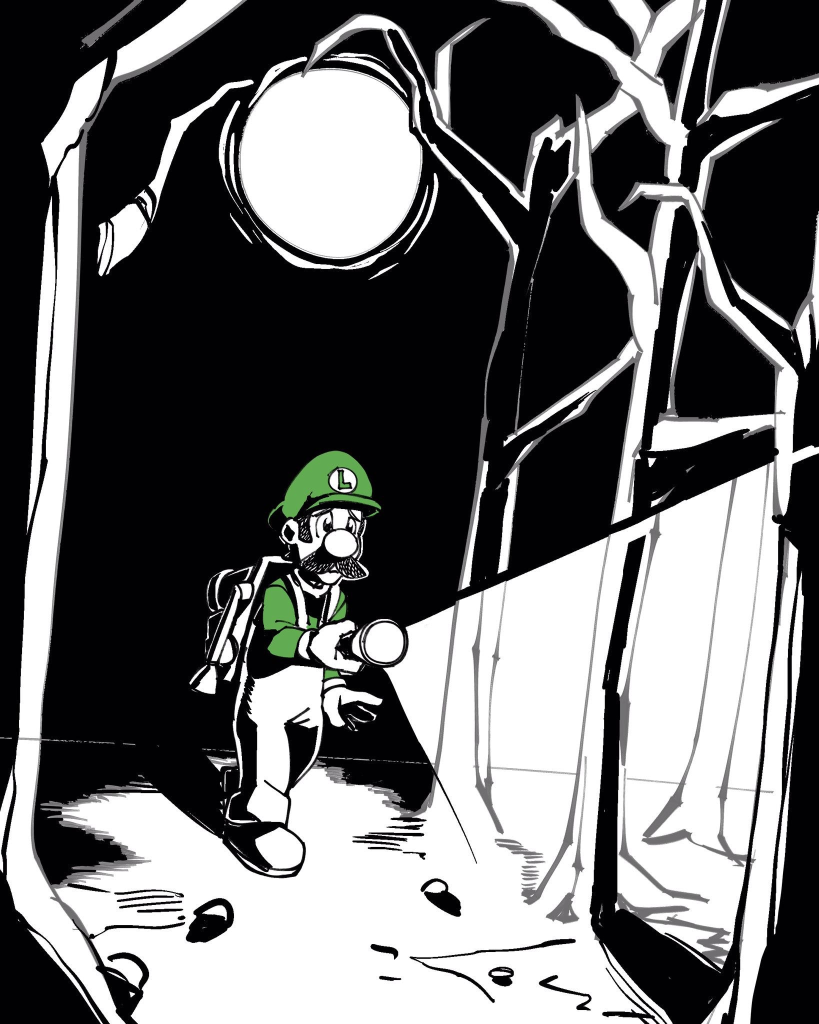 Inktober 2 - Luigi's Mansion hentai manga picture 10