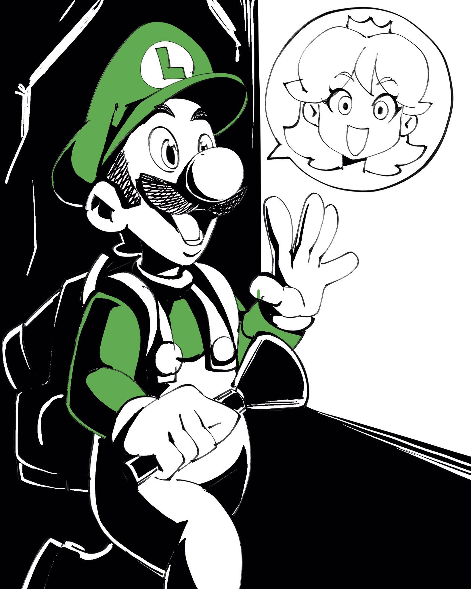 Inktober 2 - Luigi's Mansion hentai manga picture 12