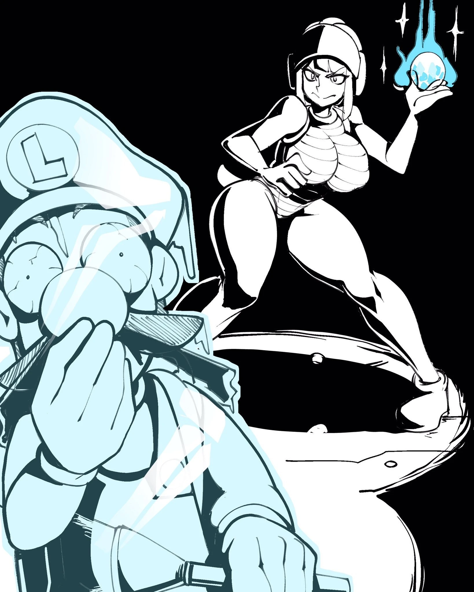 Inktober 2 - Luigi's Mansion hentai manga picture 17