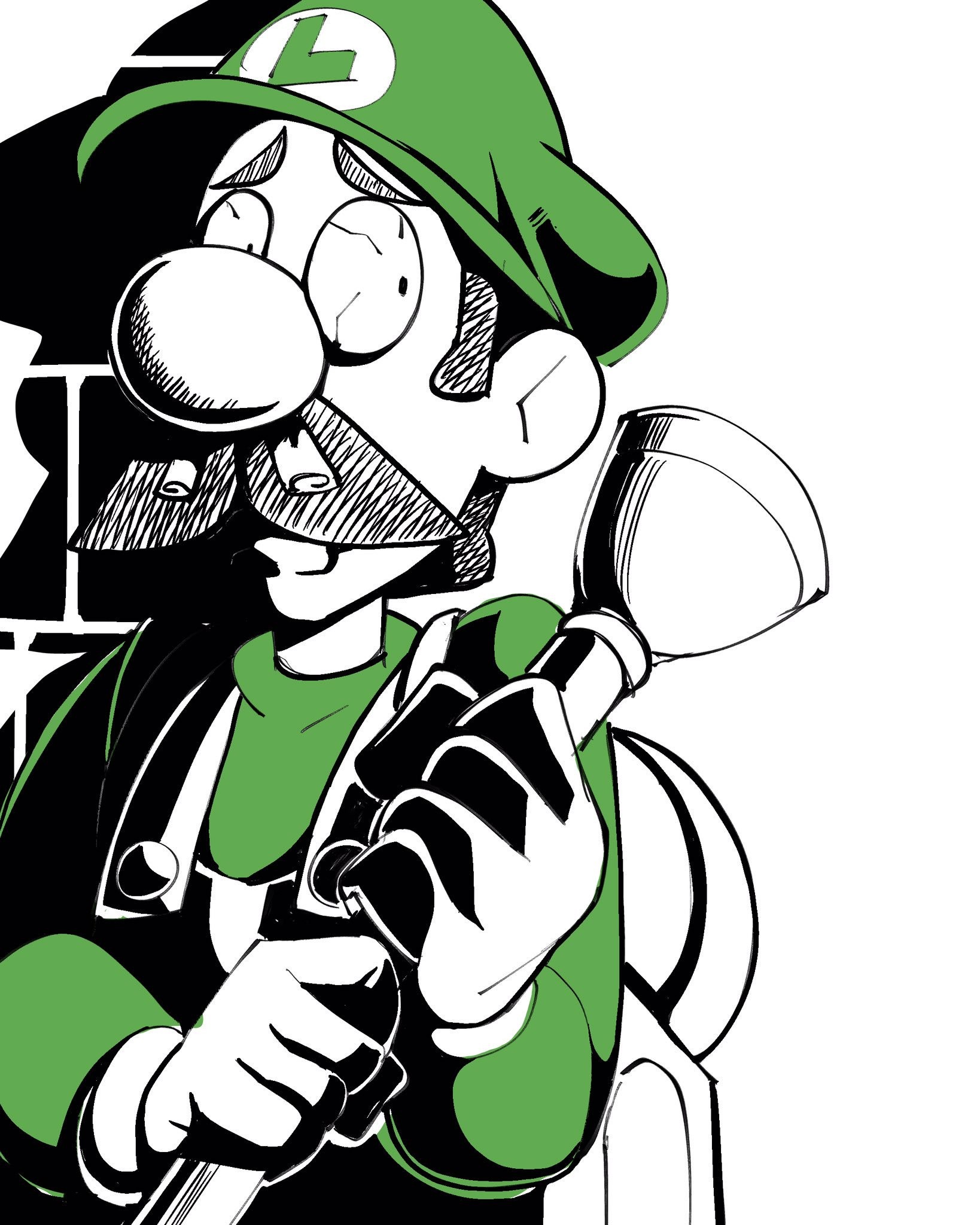 Inktober 2 - Luigi's Mansion hentai manga picture 26