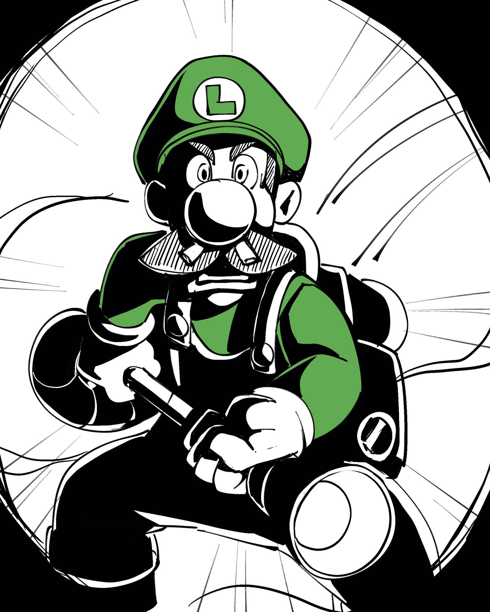 Inktober 2 - Luigi's Mansion hentai manga picture 27