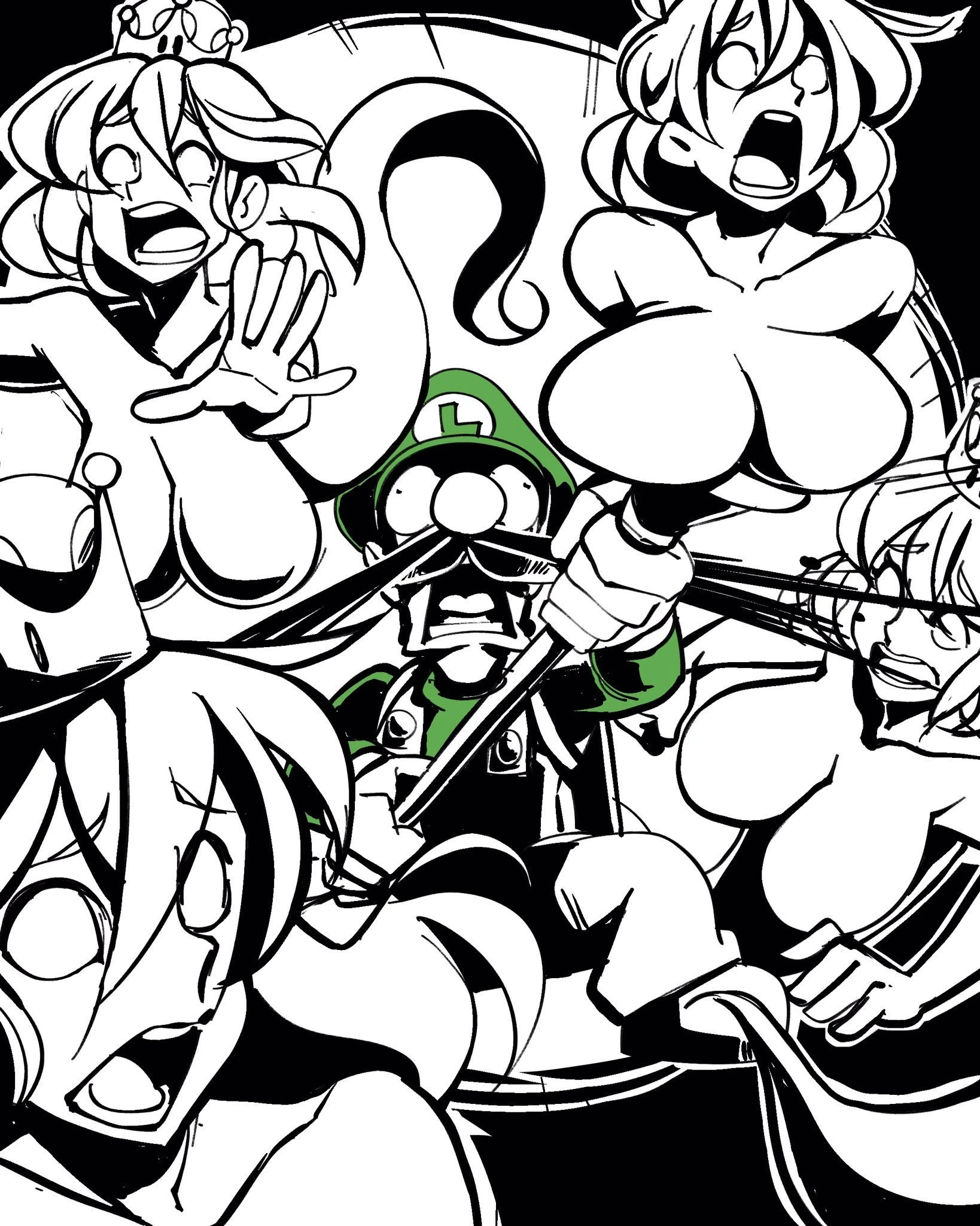 Inktober 2 - Luigi's Mansion hentai manga picture 30
