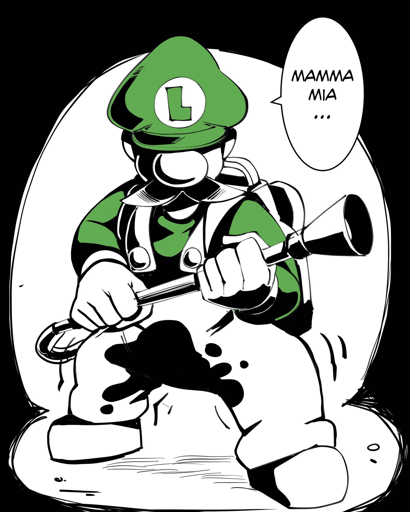 Inktober 2 - Luigi's Mansion hentai manga picture 33