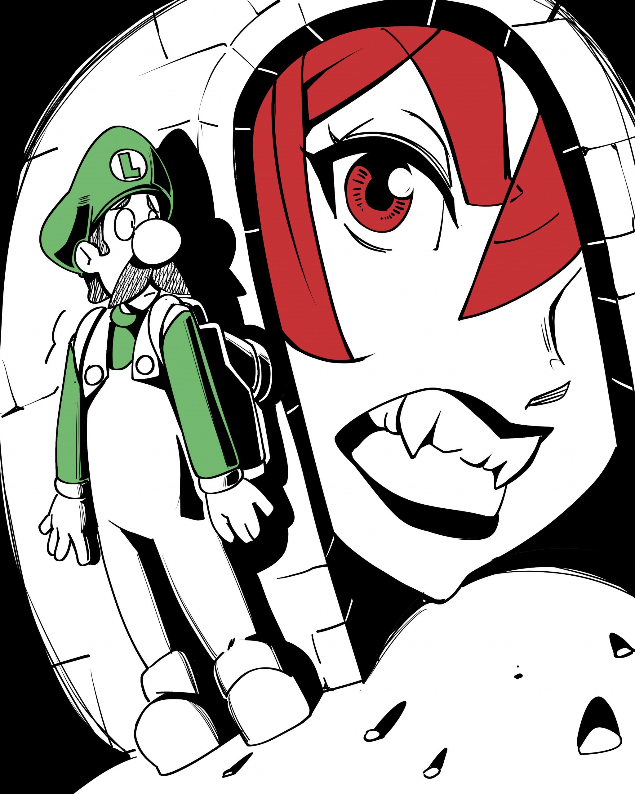 Inktober 2 - Luigi's Mansion hentai manga picture 57