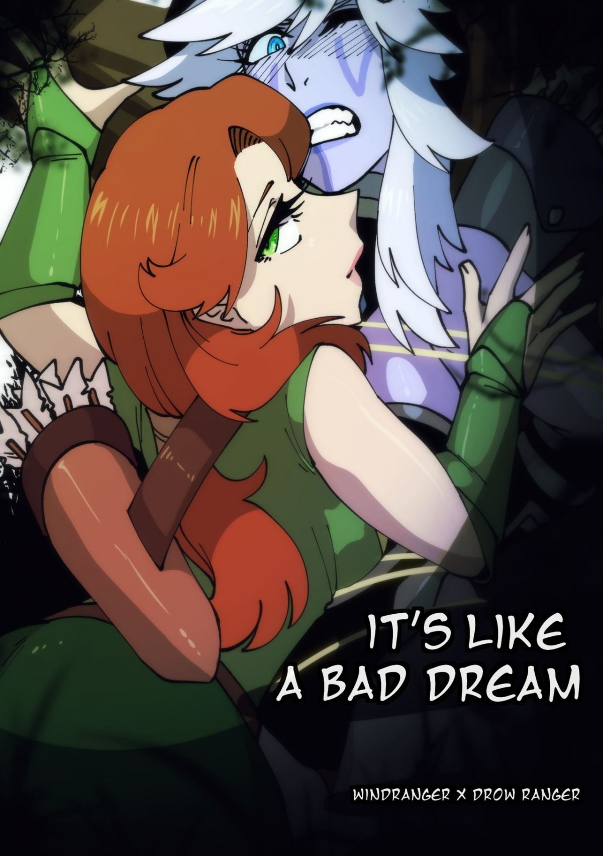 "It's Like A Bad Dream" Windranger x Drow Ranger porn comic picture 1