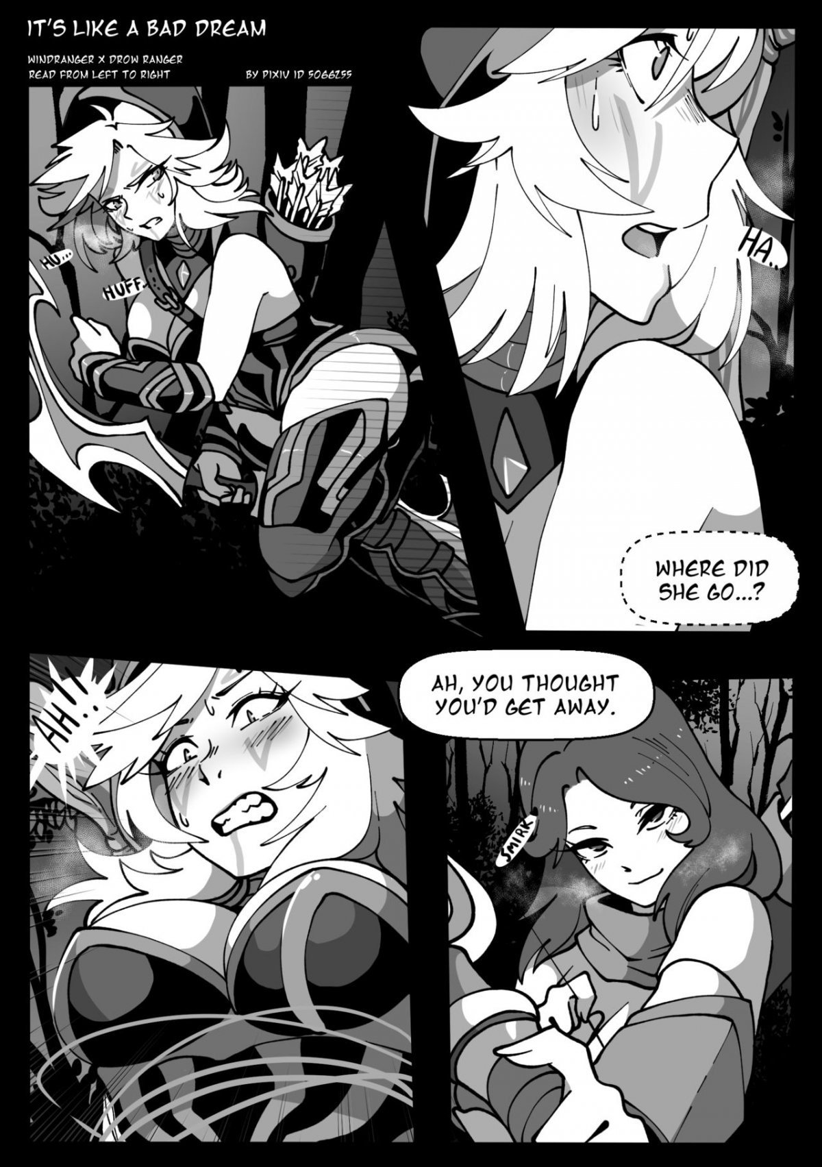 "It's Like A Bad Dream" Windranger x Drow Ranger porn comic picture 2