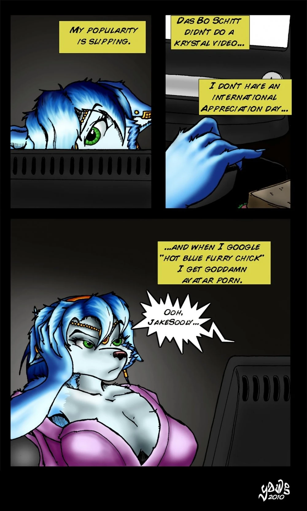 Krystal and the Cosplazer porn comic picture 1
