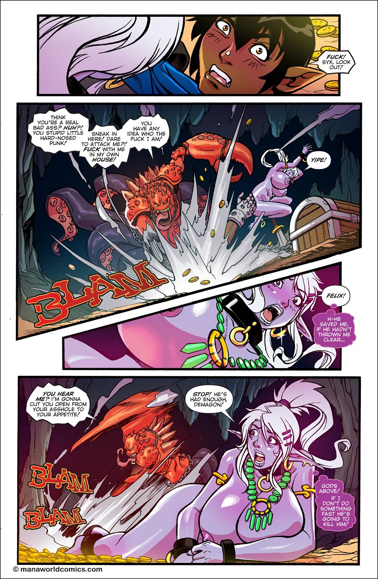 Mana world 11: Blood in the water porn comic picture 8