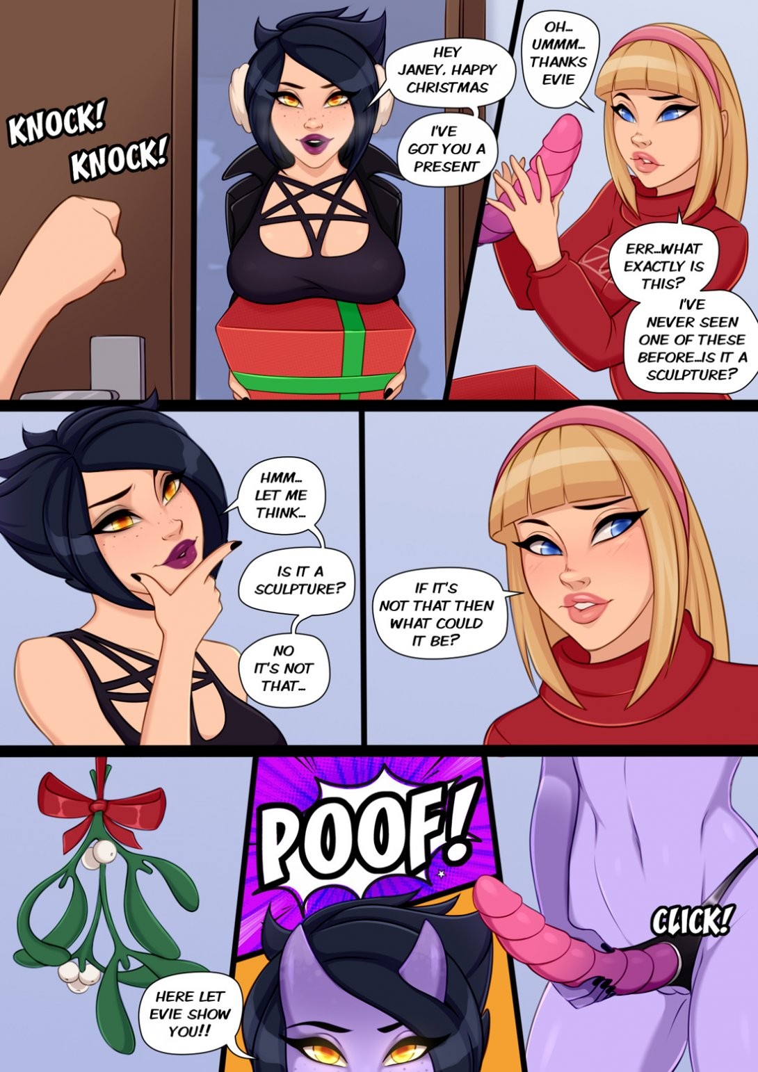 Merry Christmas porn comic picture 1