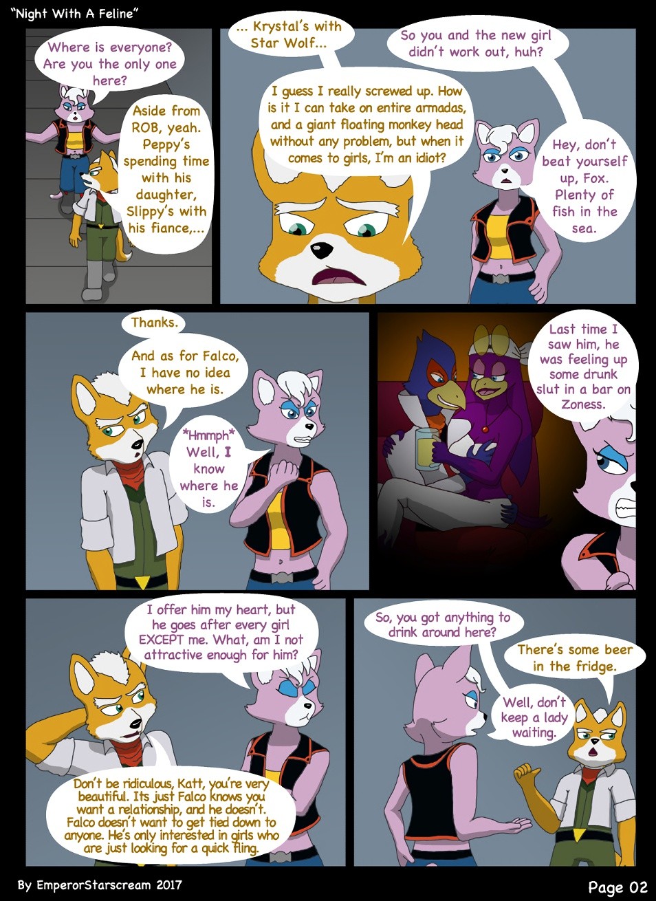 Night With A Feline porn comic picture 2