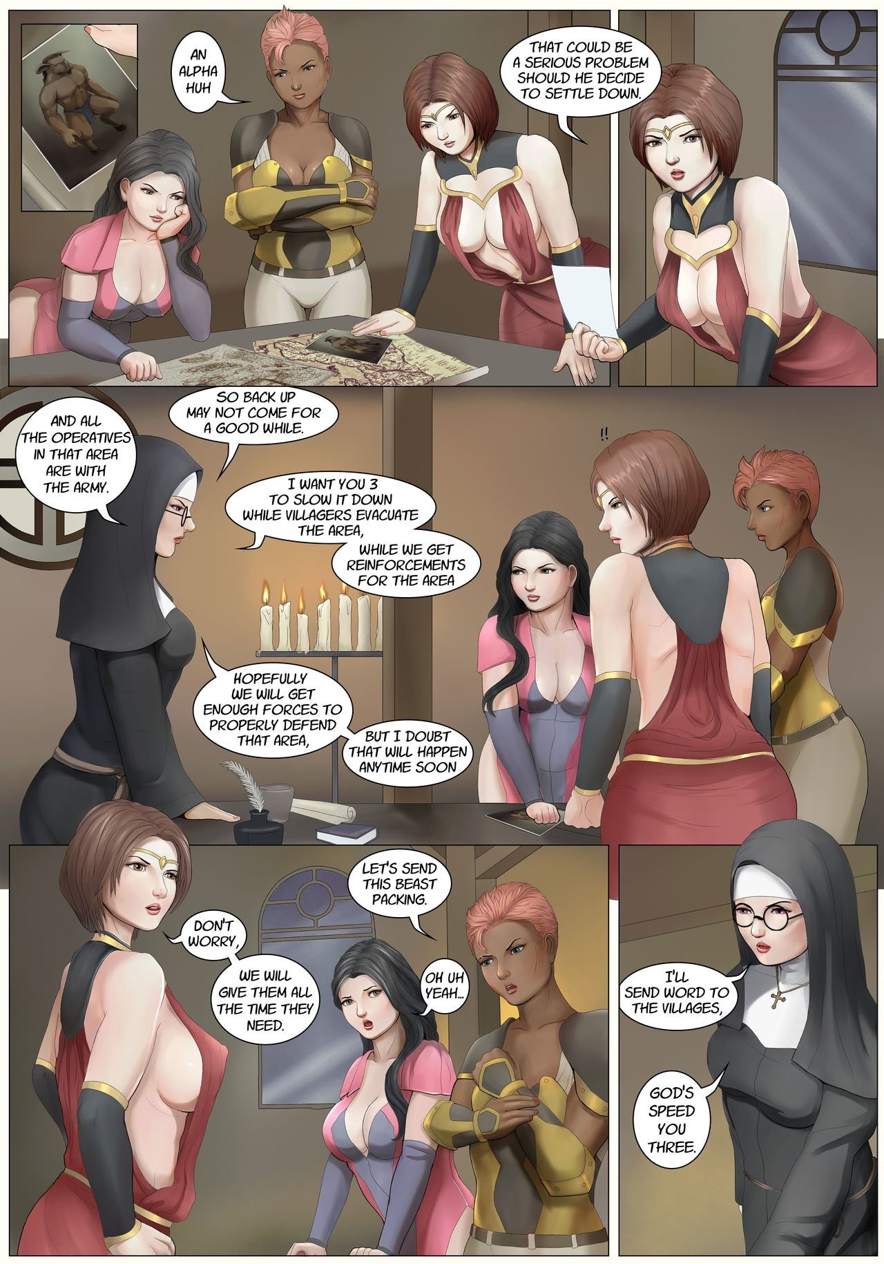 Nun and Bull porn comic picture 3