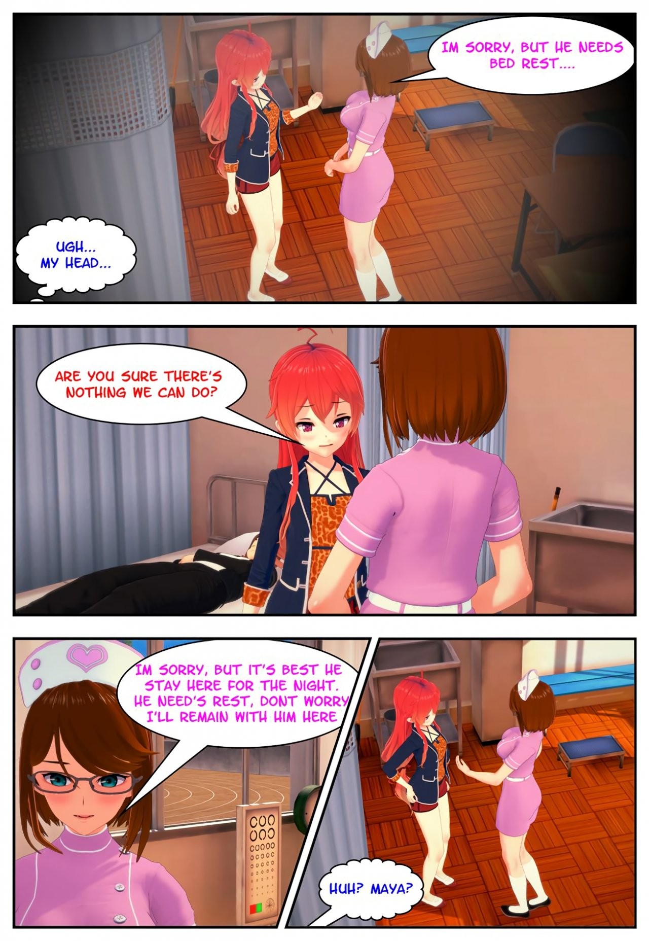 Nurse Nina's night porn comic picture 4