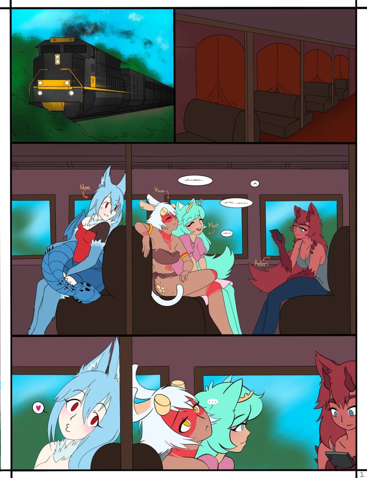 Nyna's train adventure porn comic picture 1