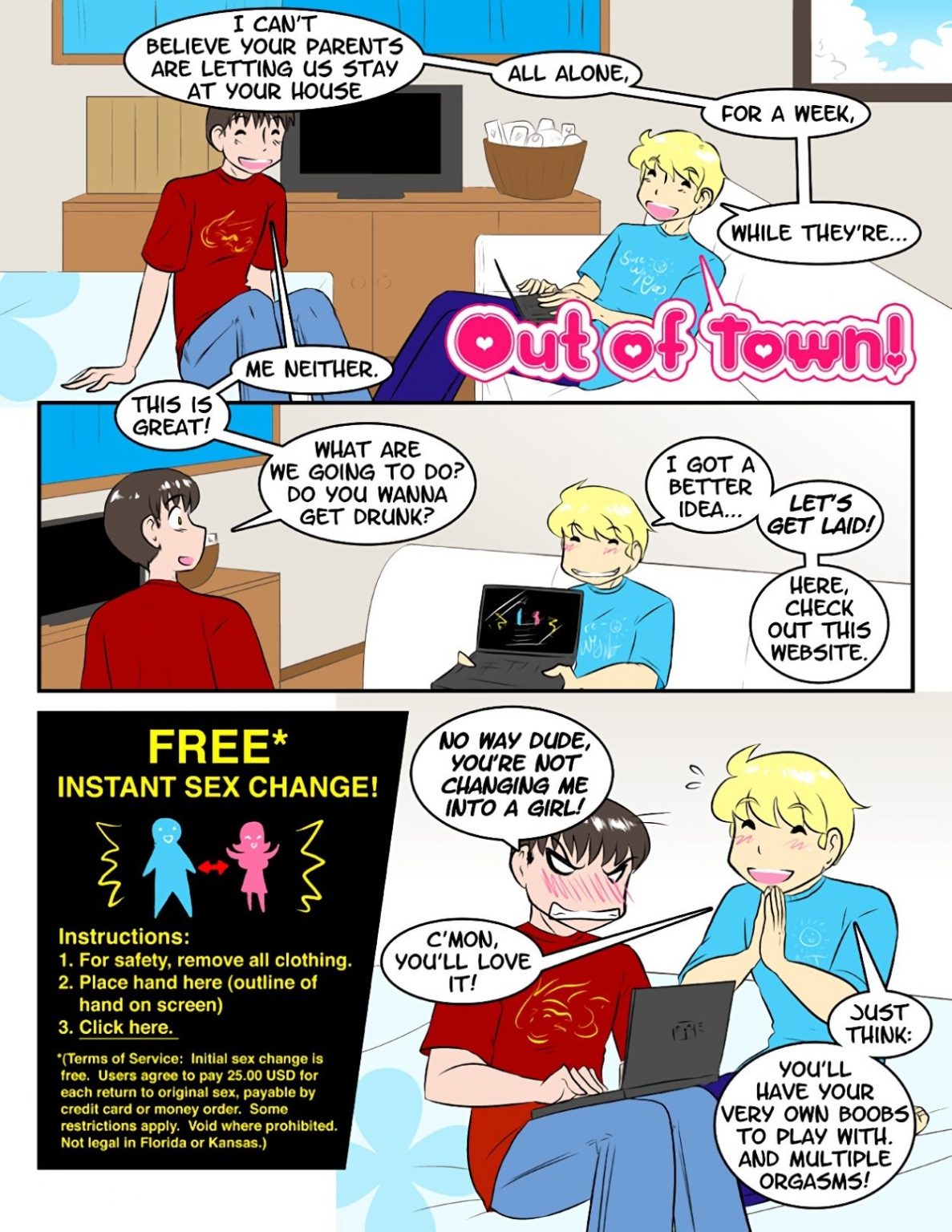 Out of Town porn comic picture 1