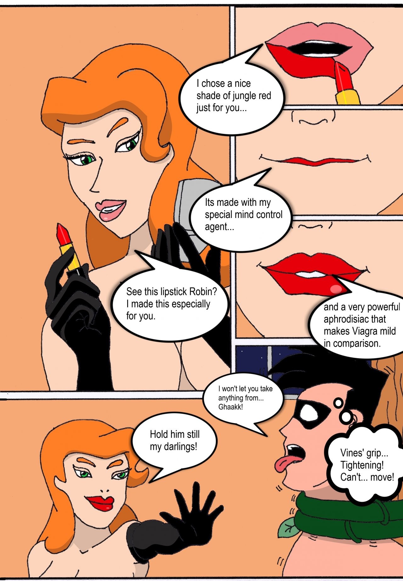 Poison Ivy & Robin: Elicitation of his Intimate Seed porn comic picture 10