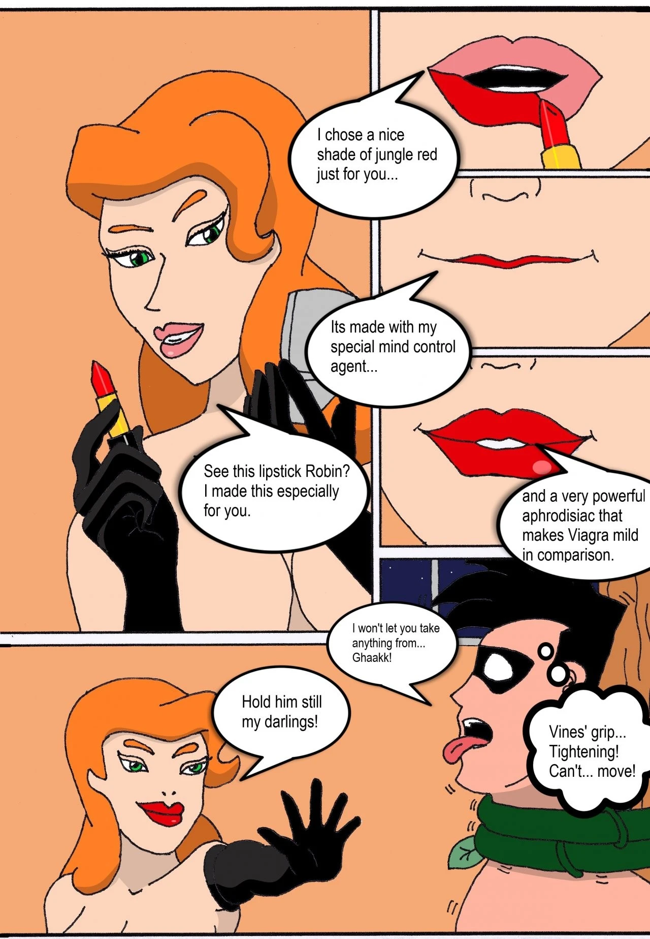 Poison Ivy & Robin: Elicitation of his Intimate Seed porn comic picture 10