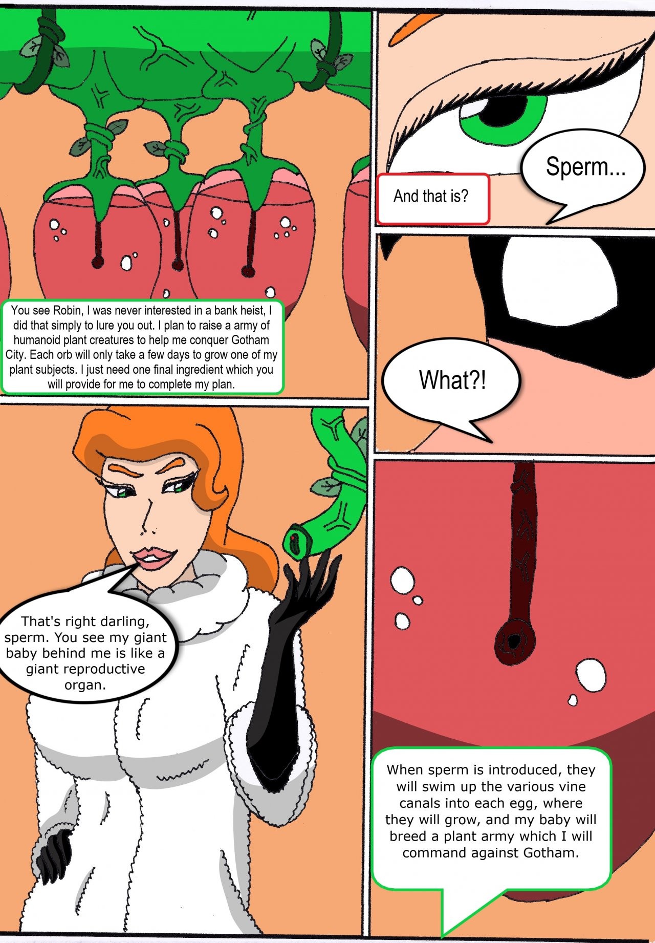 Poison Ivy & Robin: Elicitation of his Intimate Seed porn comic picture 8