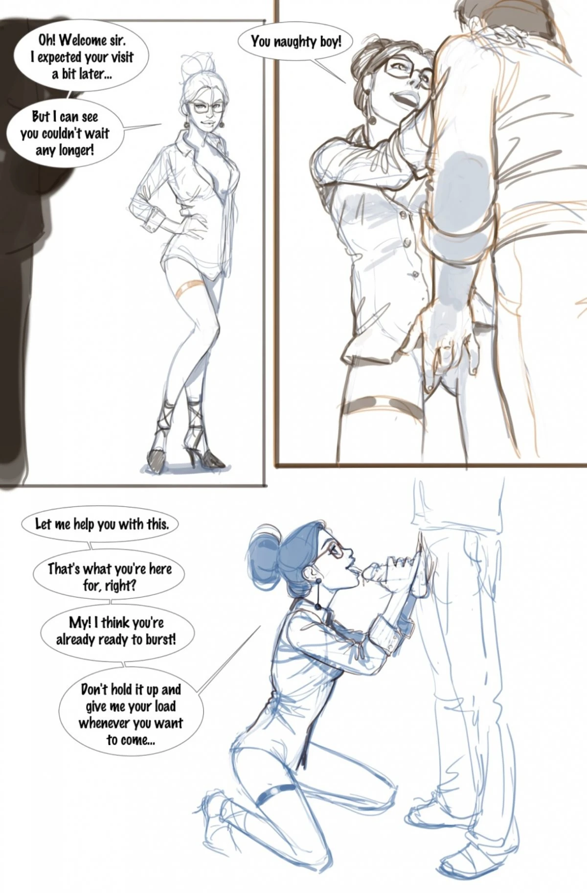 Quickie 01 – The Escort porn comic picture 1