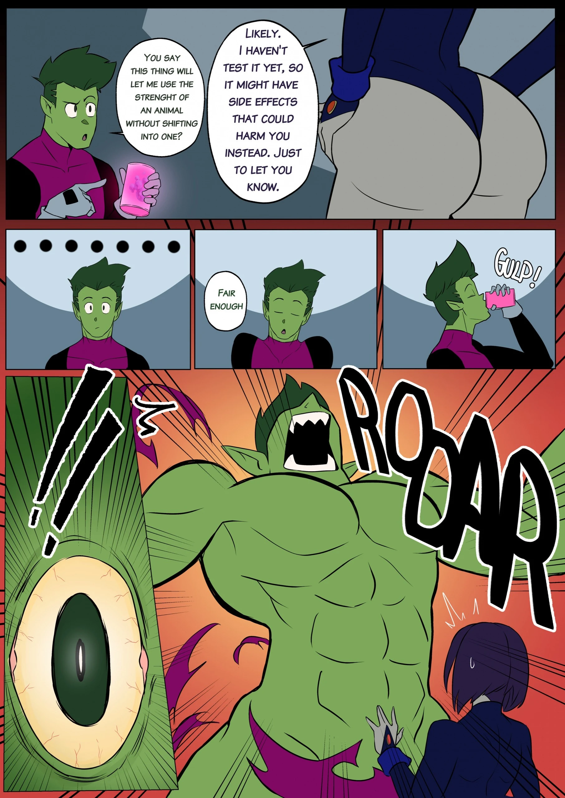 Raven’s Savage Serum porn comic picture 1
