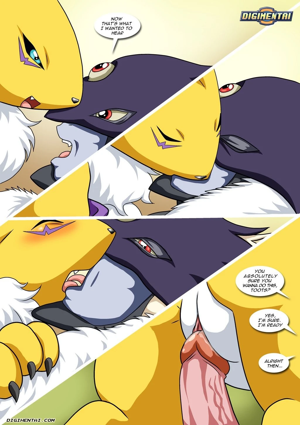 Renamon's First Time porn comic picture 11