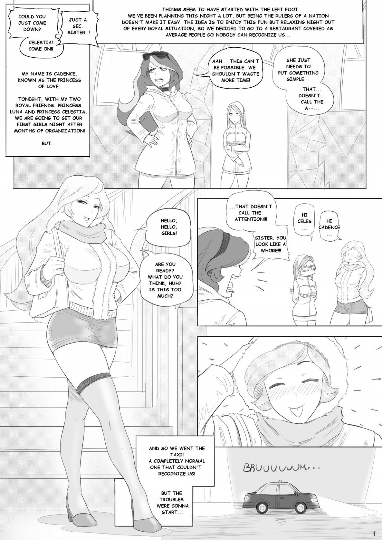 Royalty Girls Night porn comic picture 2