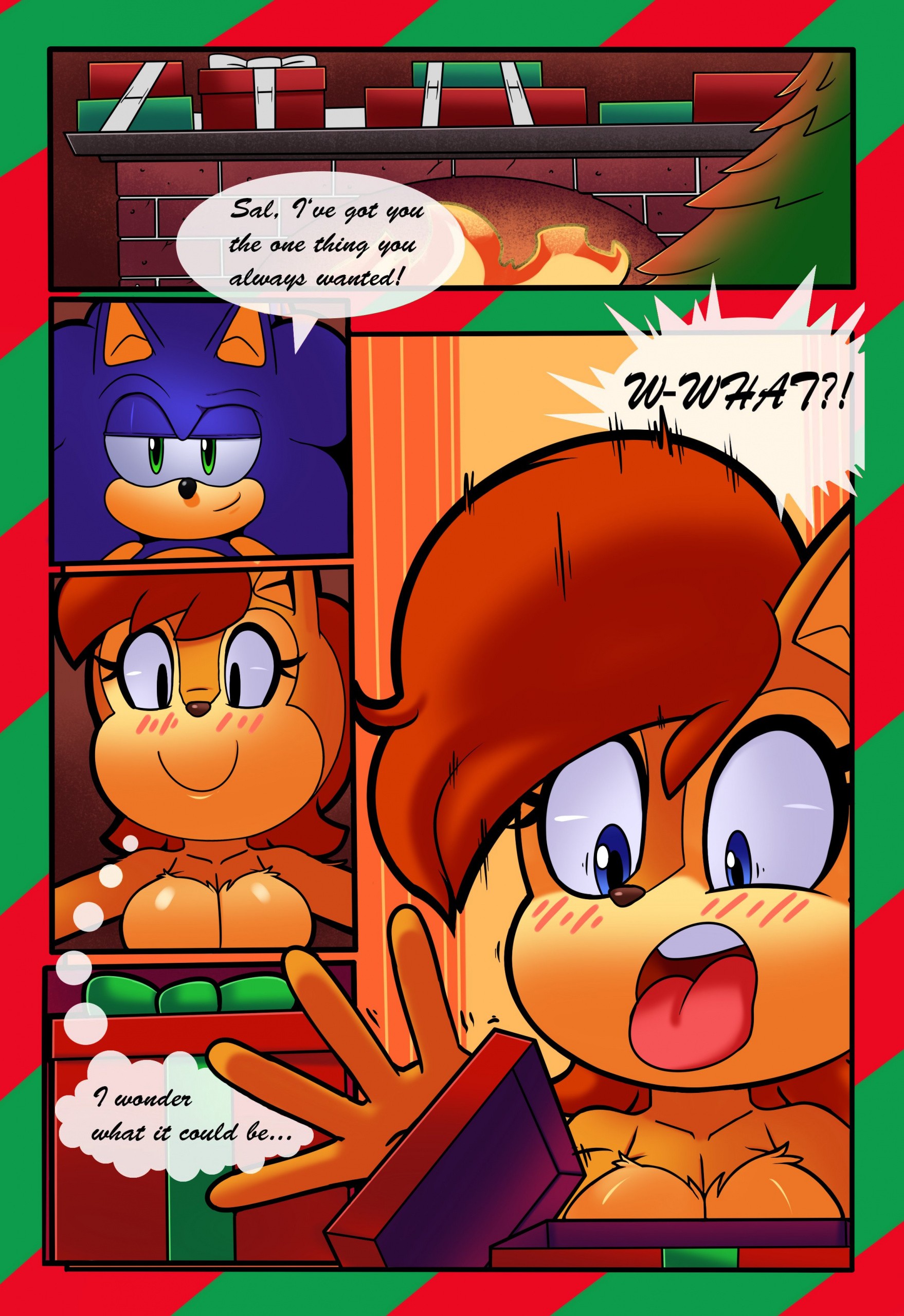 Sally's Christmas Morning porn comic picture 2