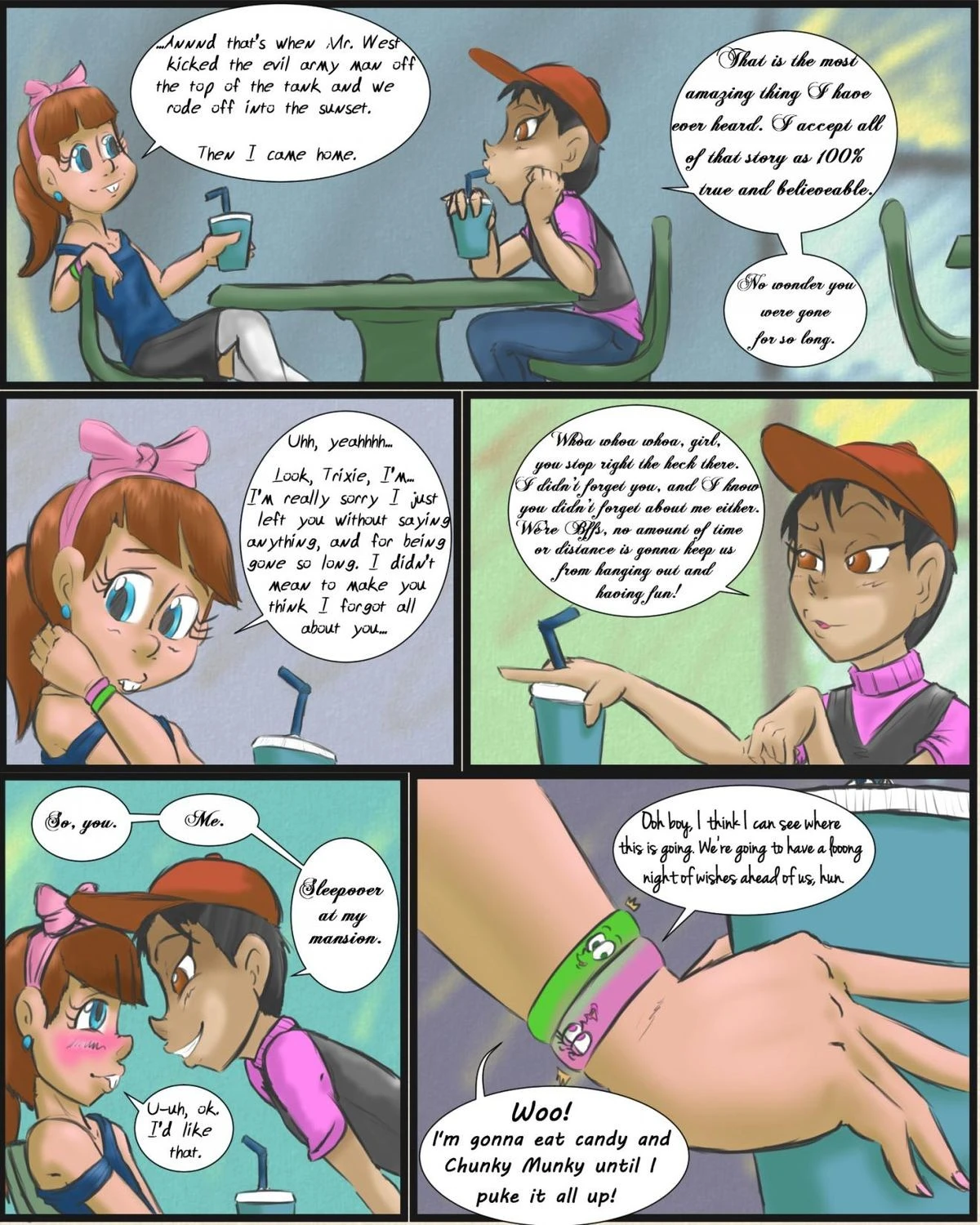 Sleepover Surprise porn comic picture 7