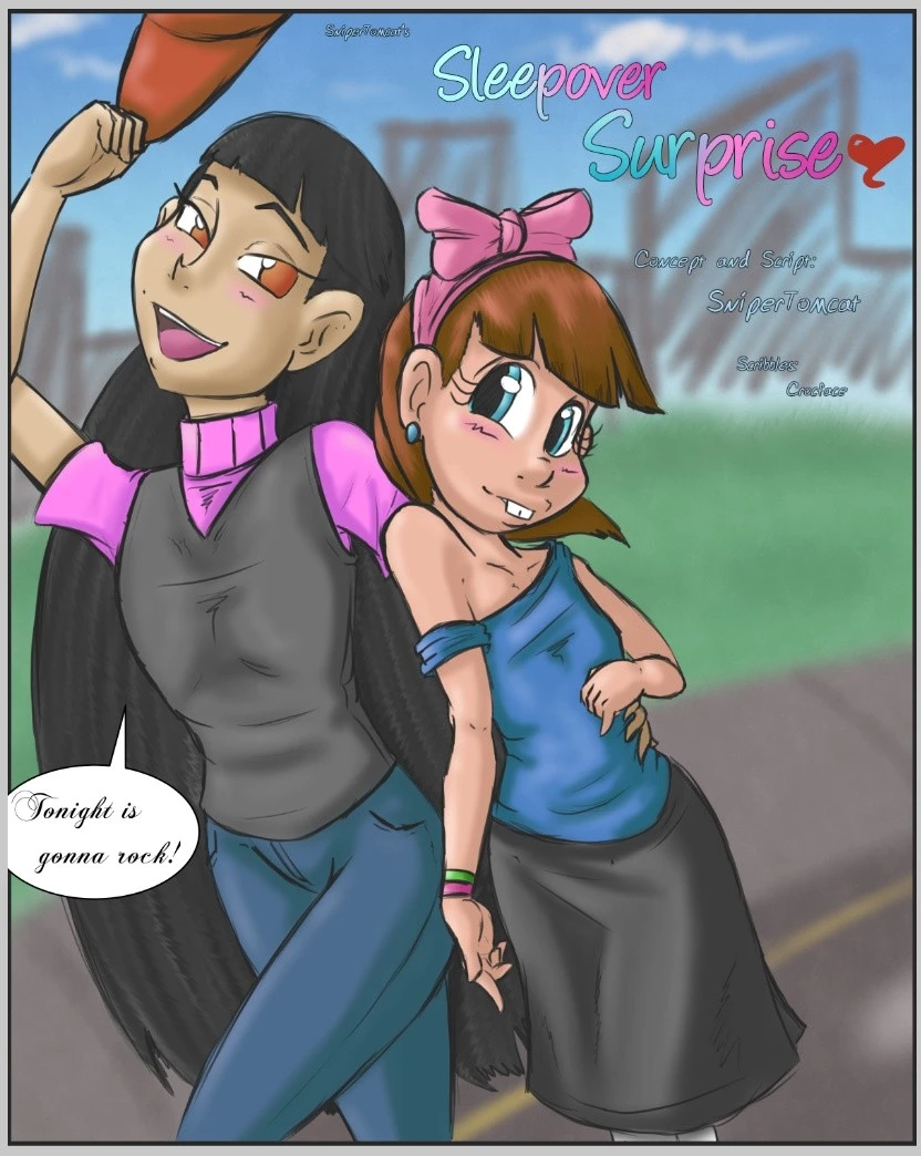 Sleepover Surprise porn comic picture 8