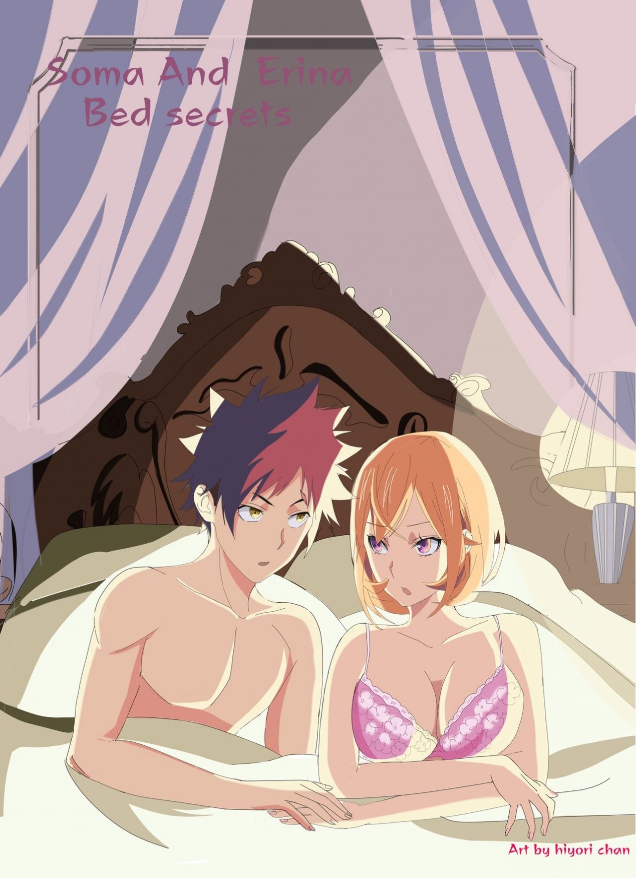 Soma and Erina bed secrets porn comic picture 1
