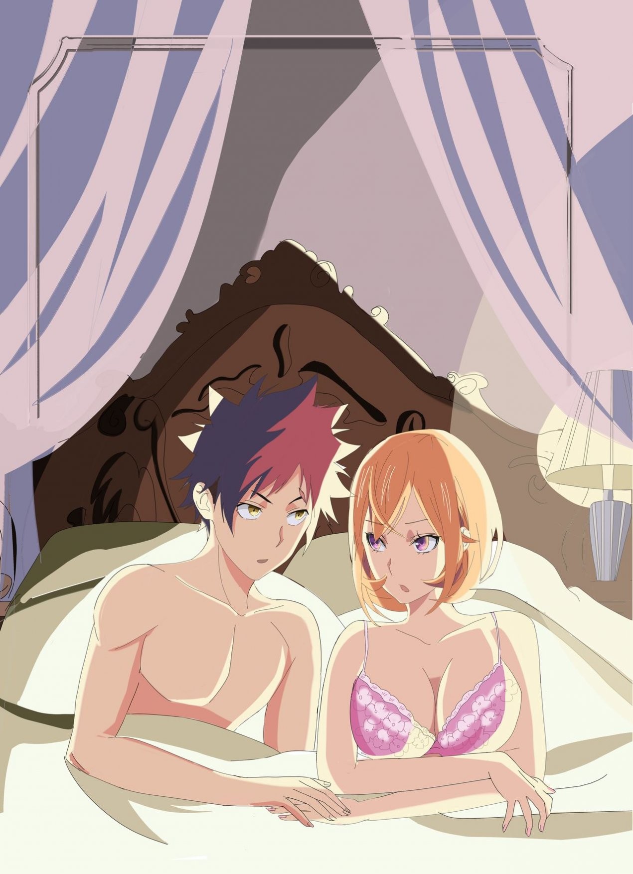 Soma and Erina bed secrets porn comic picture 2