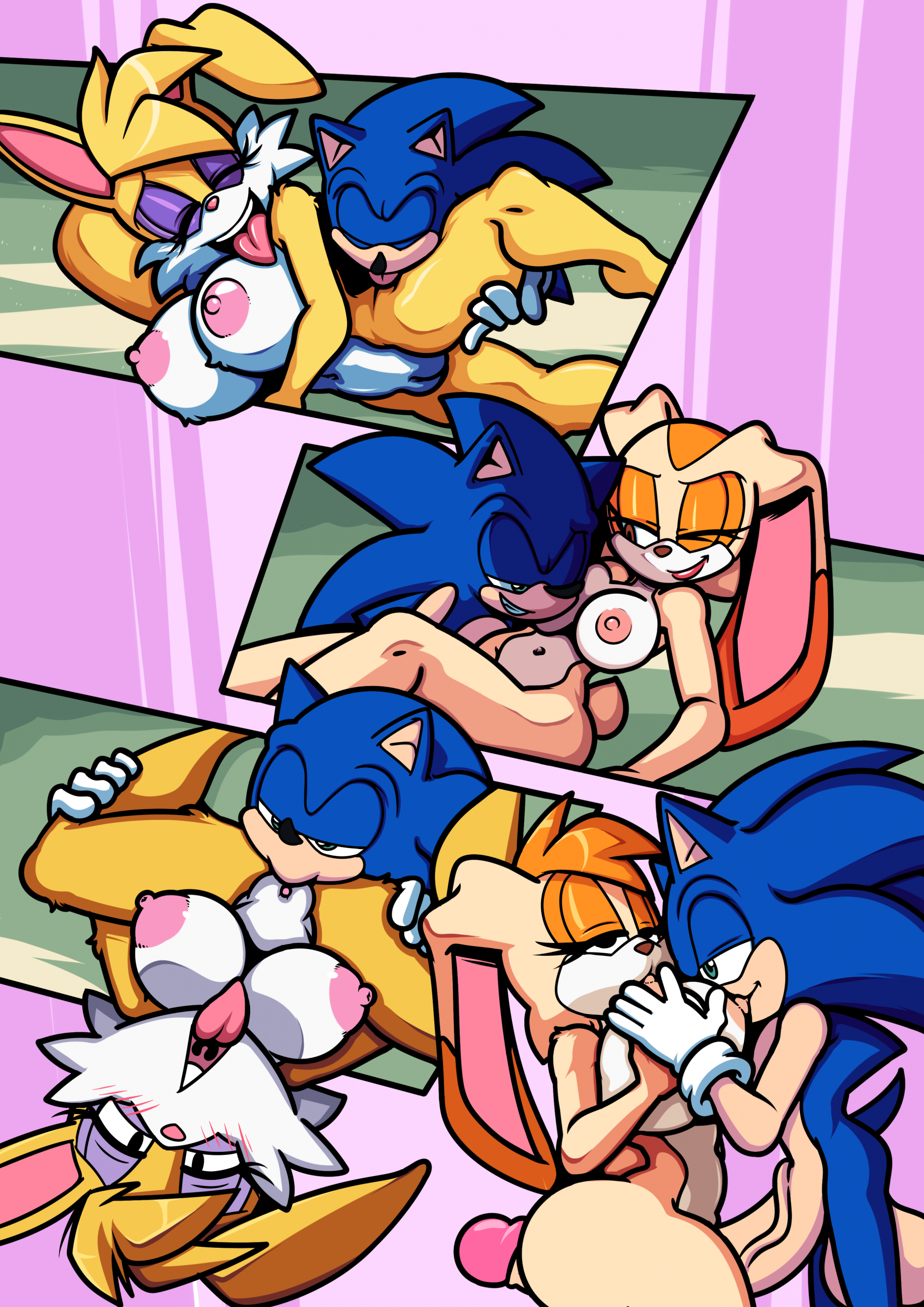 Sonic Girls Easter porn comic picture 2
