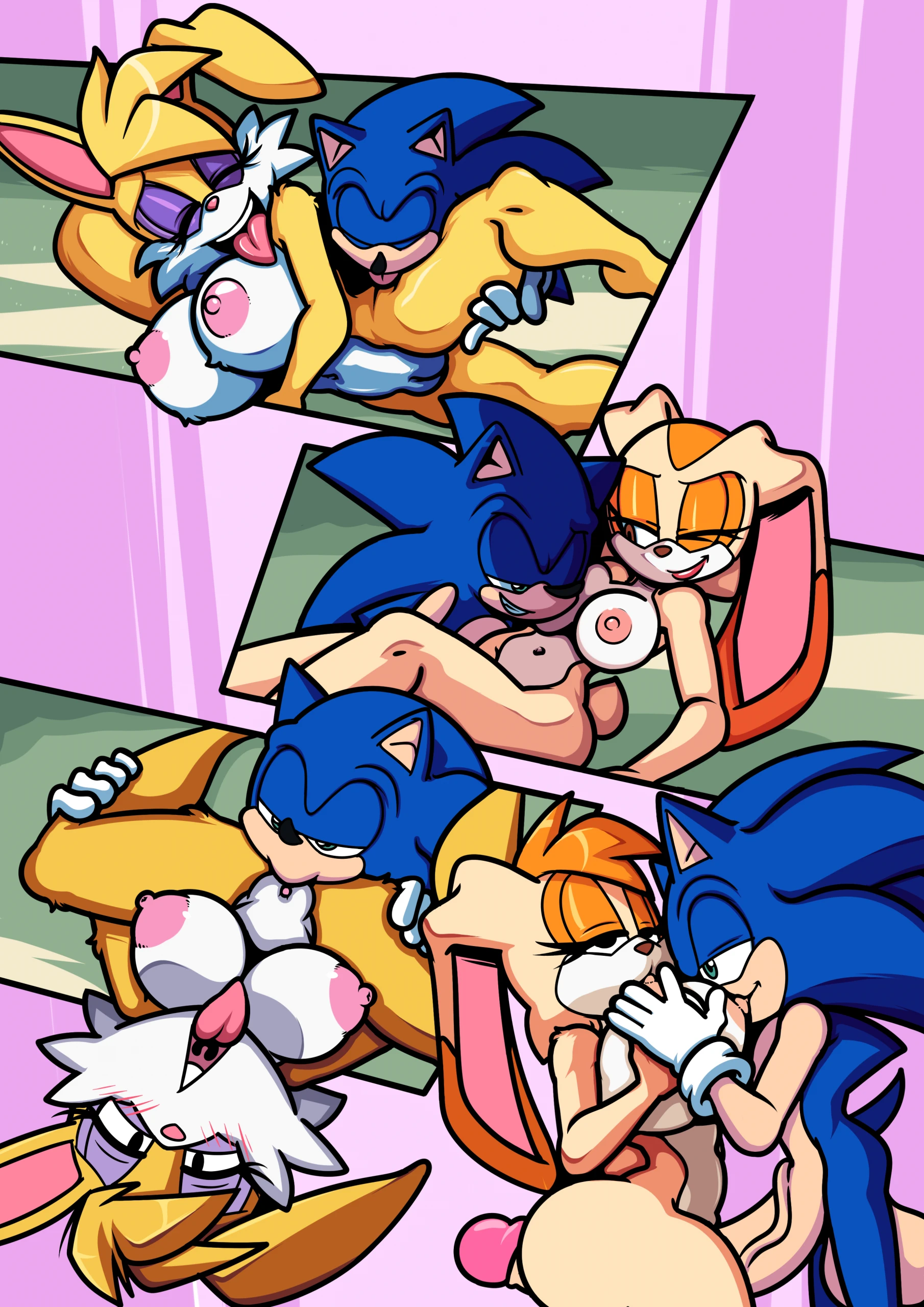 Sonic Girls Easter porn comic picture 2