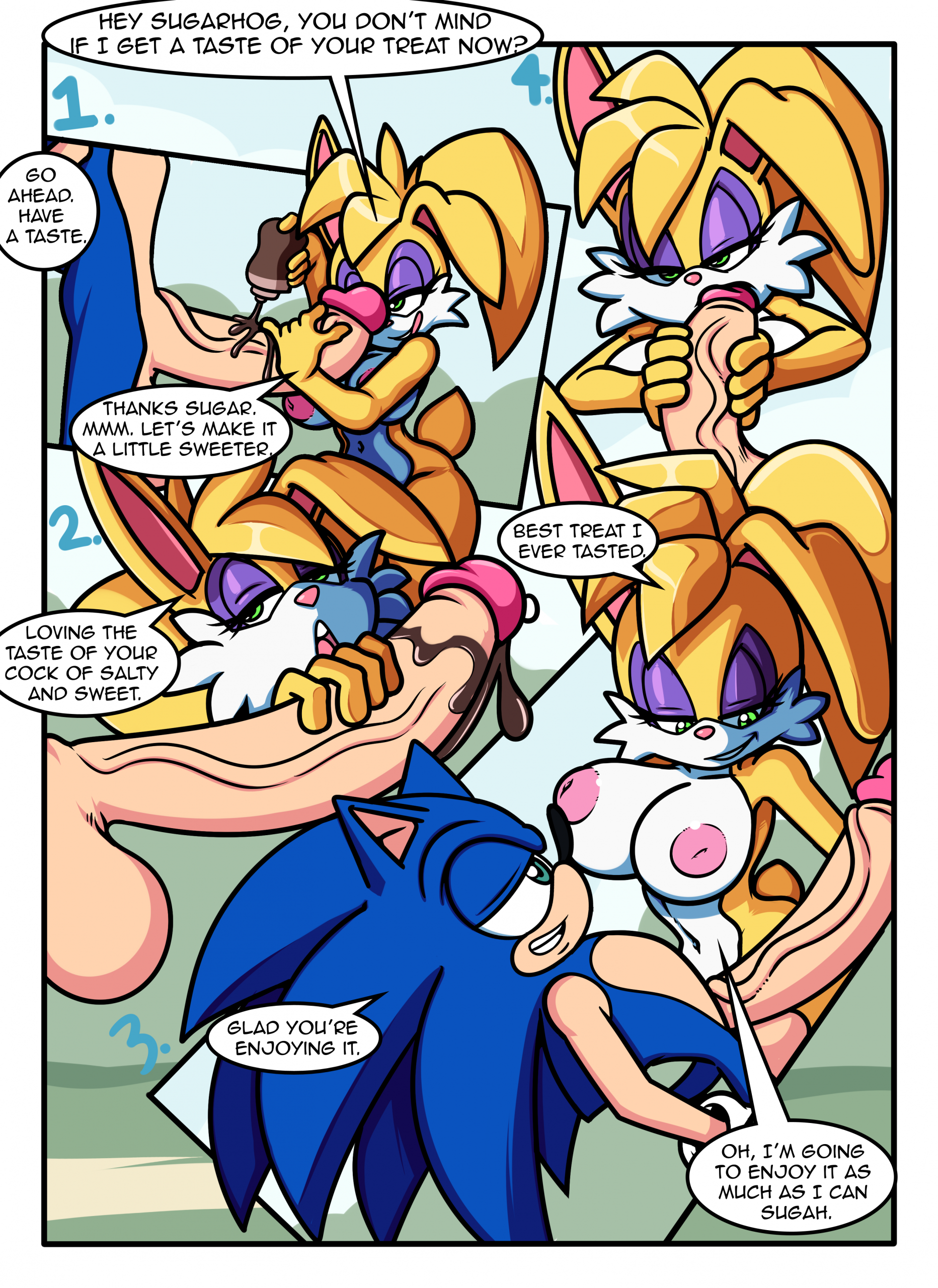 Sonic Girls Easter porn comic picture 3