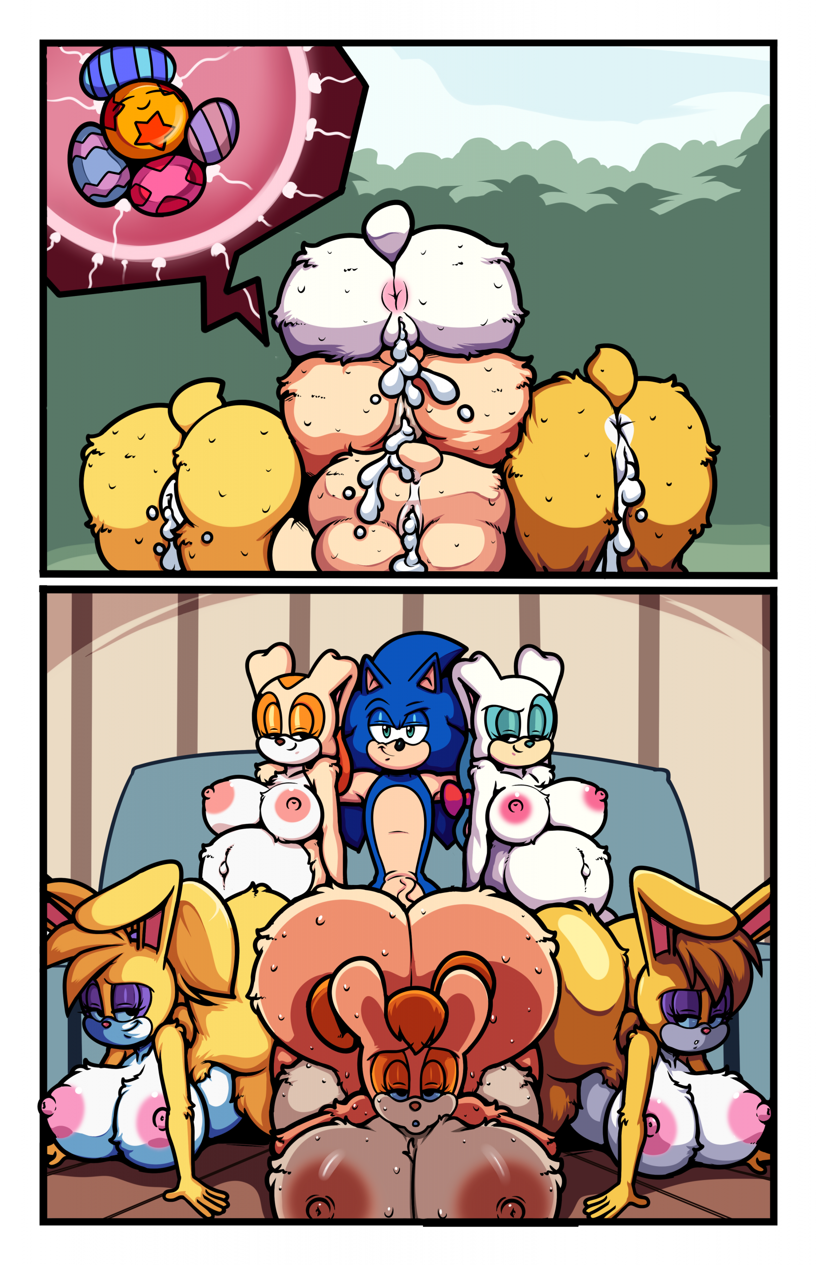 Sonic Girls Easter porn comic picture 7