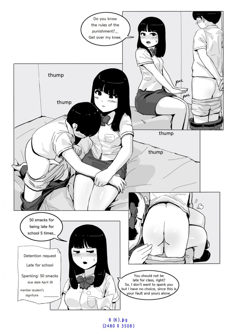 Spanking - Oshiritataki porn comic picture 24