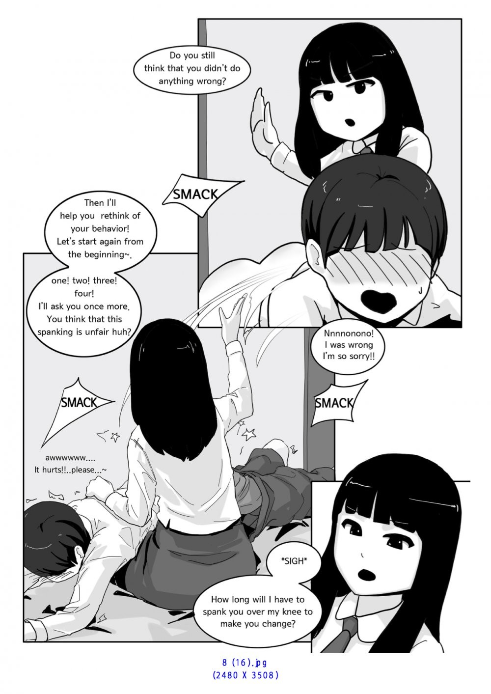 Spanking - Oshiritataki porn comic picture 34