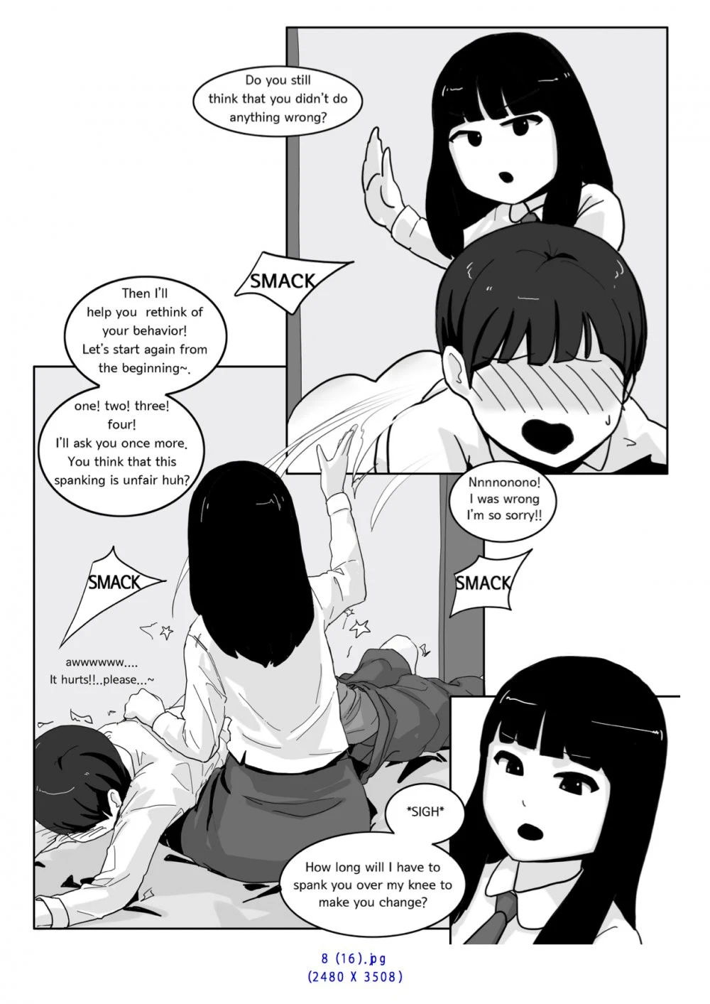Spanking - Oshiritataki porn comic picture 34