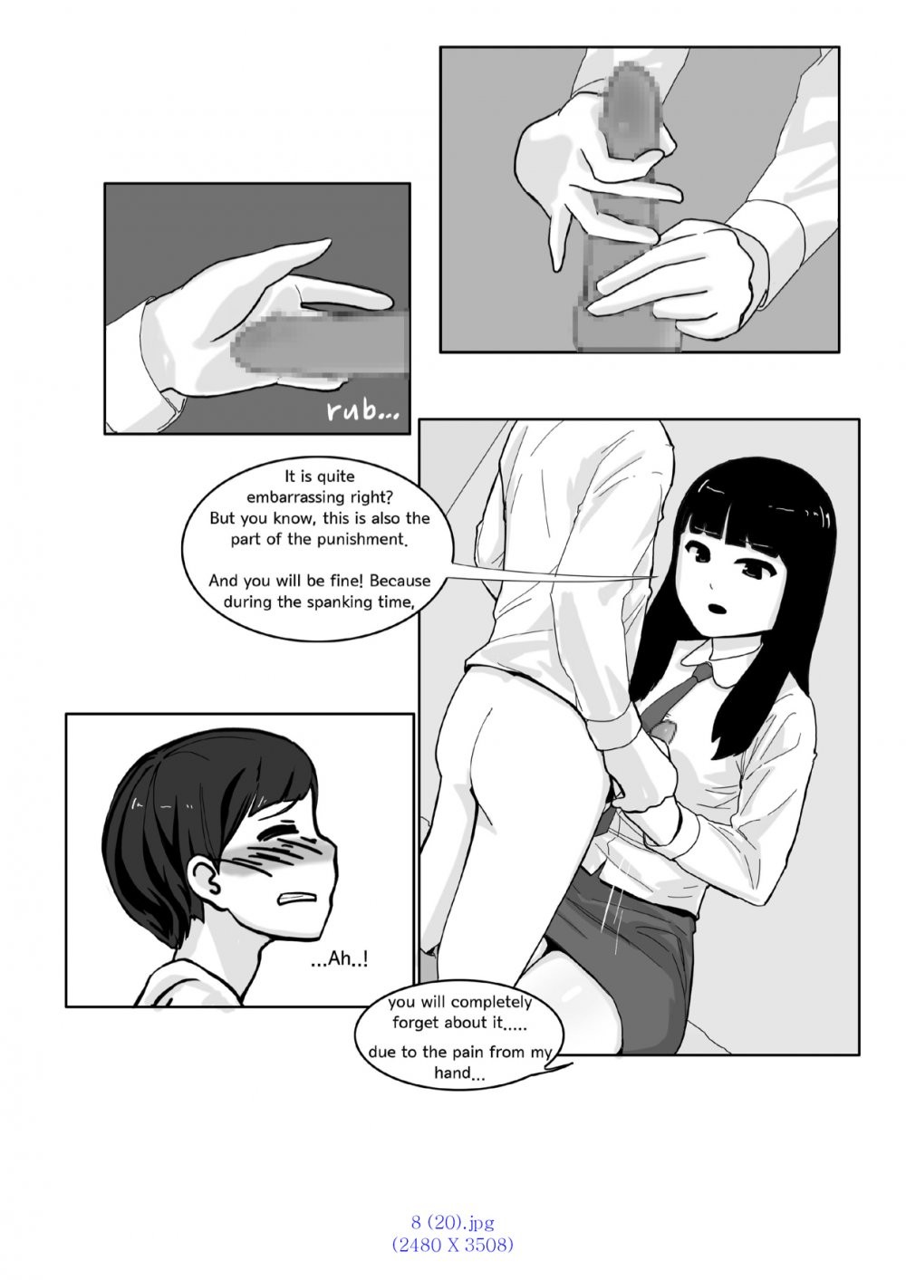 Spanking - Oshiritataki porn comic picture 38