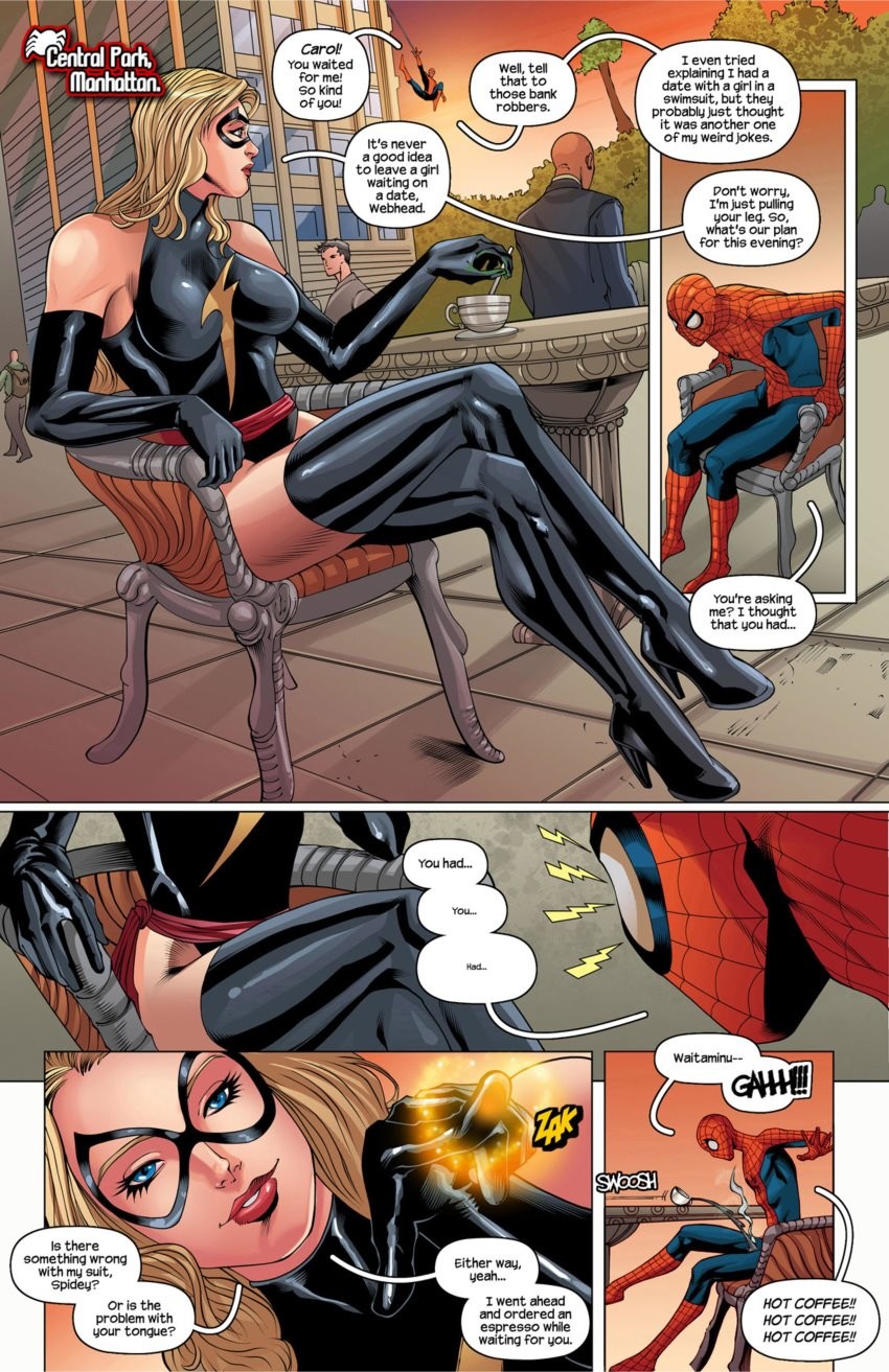 Spiderman & Ms. Marvel porn comic picture 2
