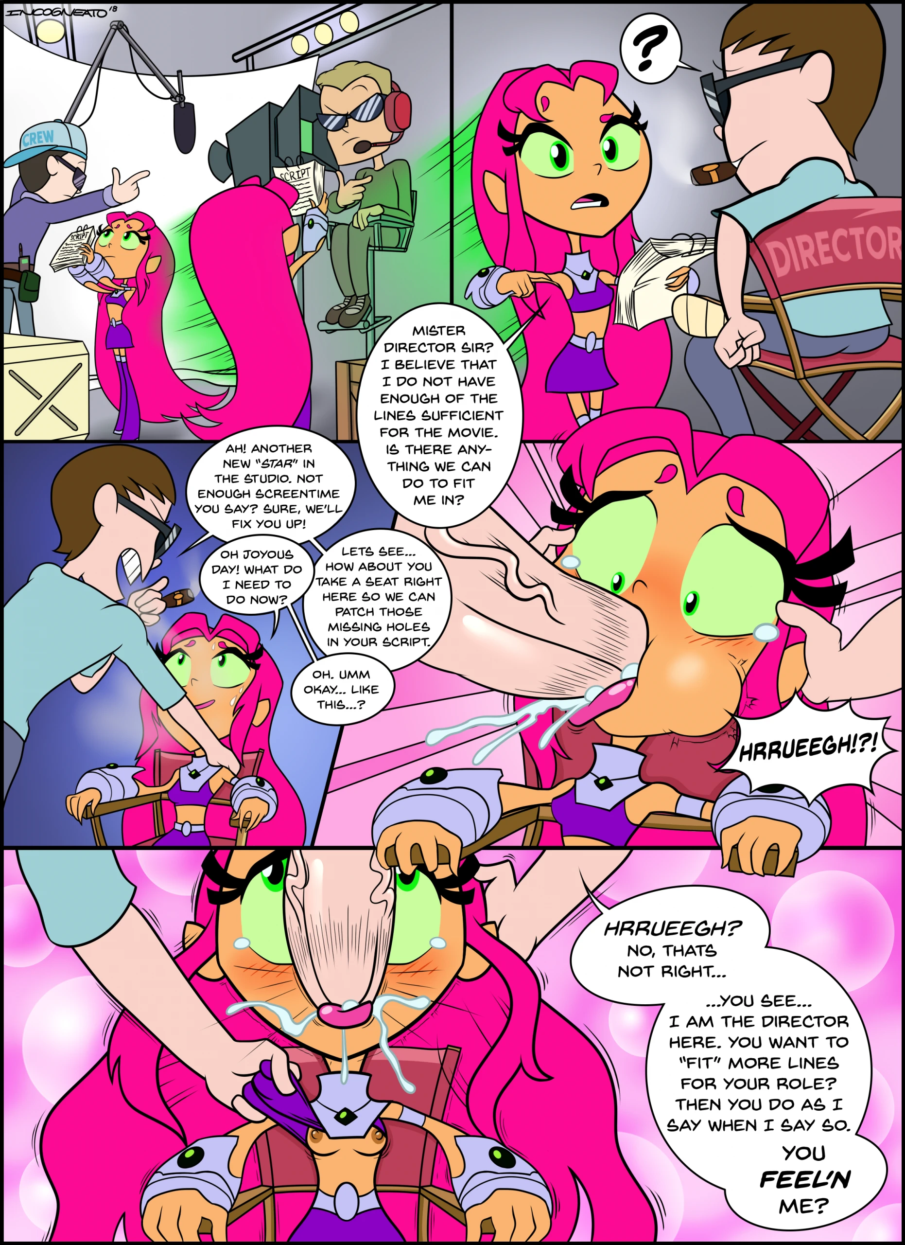 Starfire Go to Hollywood porn comic picture 3