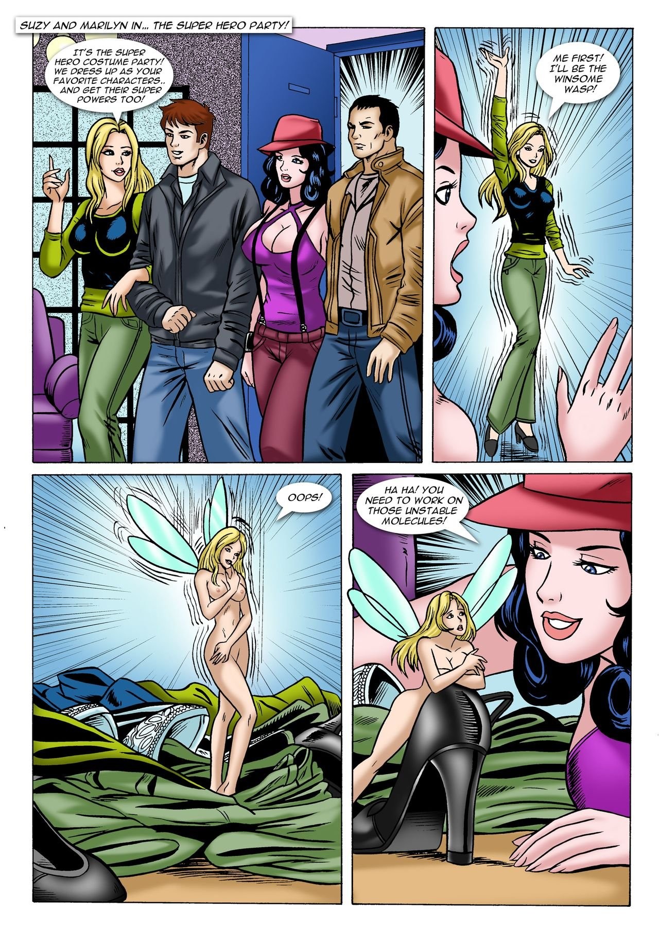 Super Hero Party porn comic picture 1