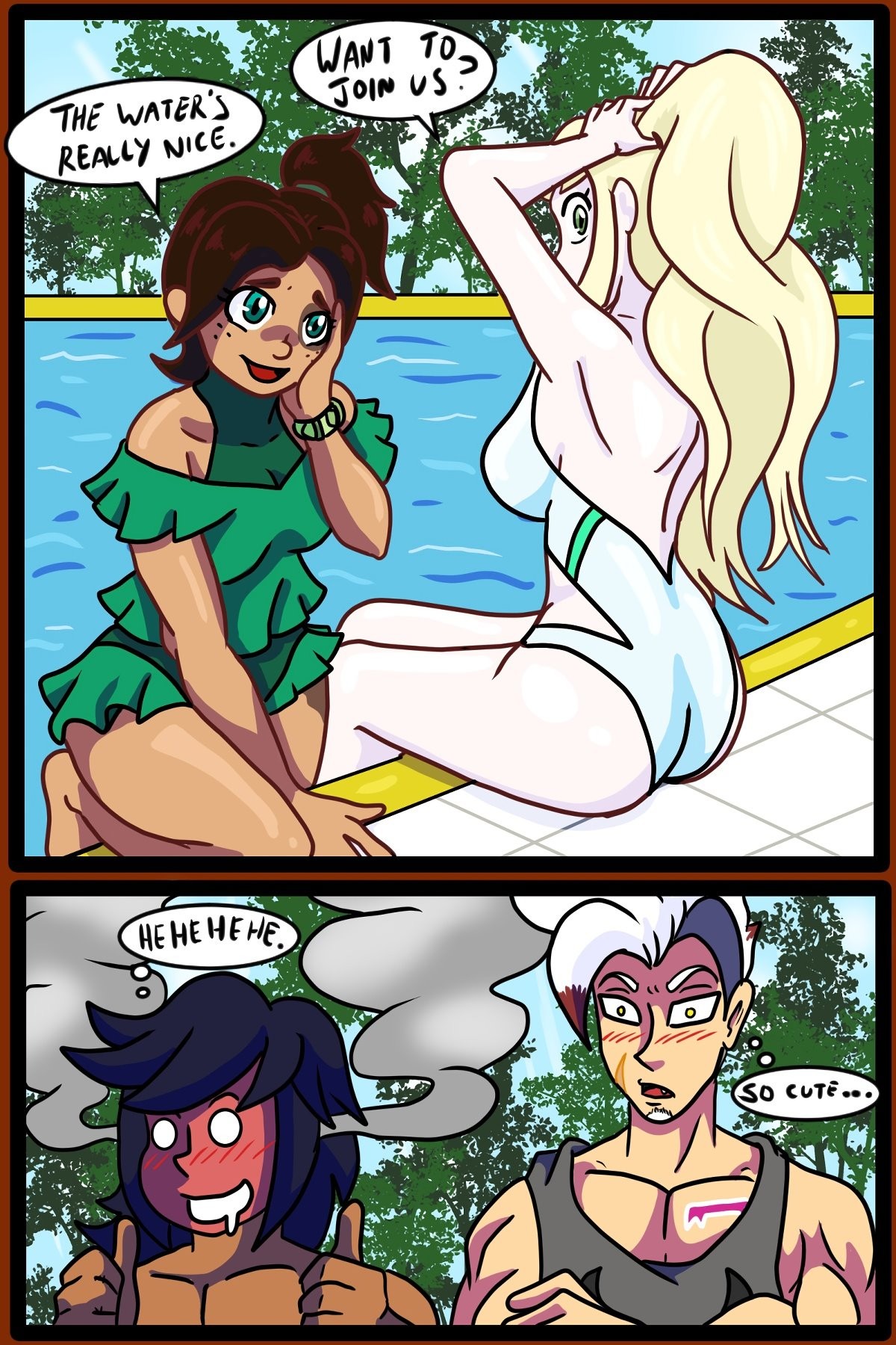 Swimming lessons porn comic picture 2