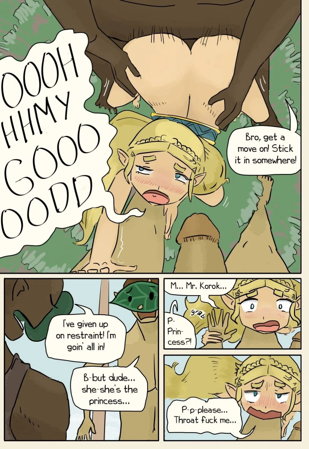 TWO KOROKS FUCK ZELDA porn comic picture 8