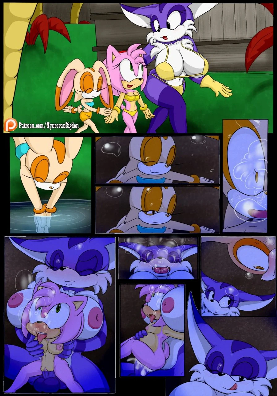 Unexpected Orgy Pool porn comic picture 1