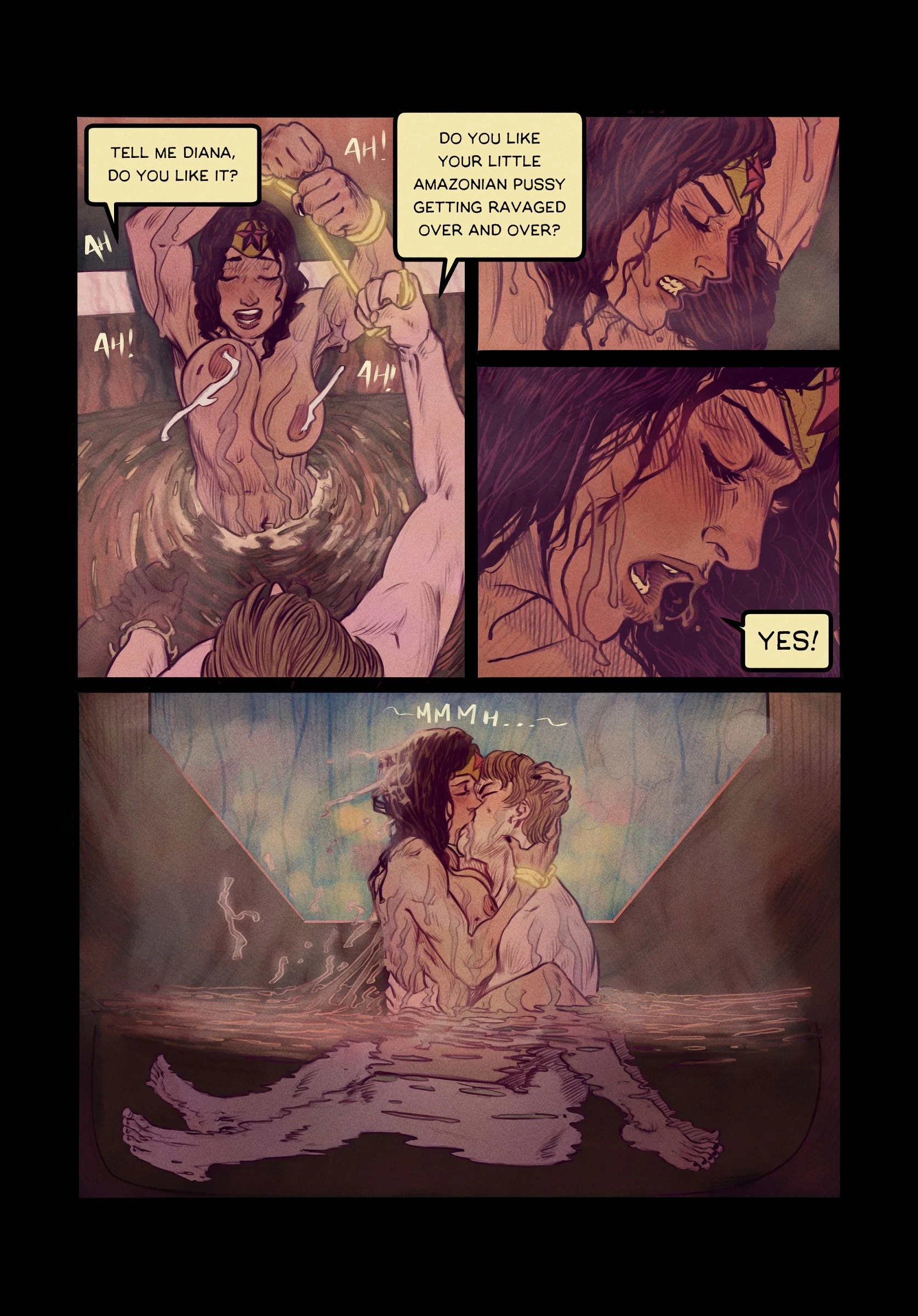 Wonder Woman's Bathroom Break porn comic picture 6